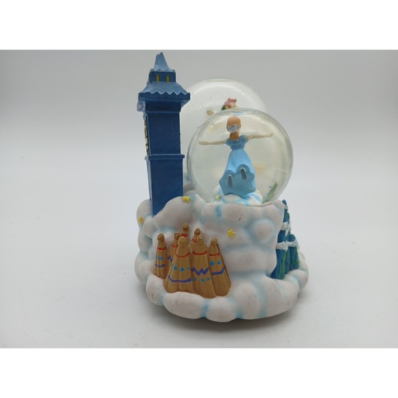 Disney Peter Pan Wendy Music Double Snow Globe It Came Upon Midnight Clear AS IS - Picture 6 of 9
